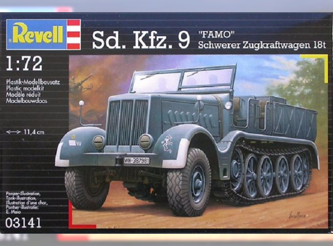 Сборная модель Немецкий полугусеничный тягач Famo Sd.Kfz.9 Schwere Zugkraftwagen 18t Type F3