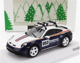 PORSCHE 911 992 №953 Rally Dakar Roughroads With Ski (2023), White Blue