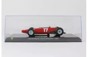 FERRARI F1 512 №17 Season (1965) Lorenzo Bandini - Con Vetrina - With Showcase, Red