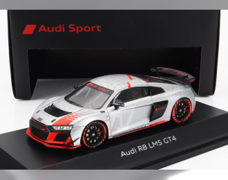 AUDI R8 Lms Gt4 Team Audi Sport №0 Presentation (2023), Silver Red Black