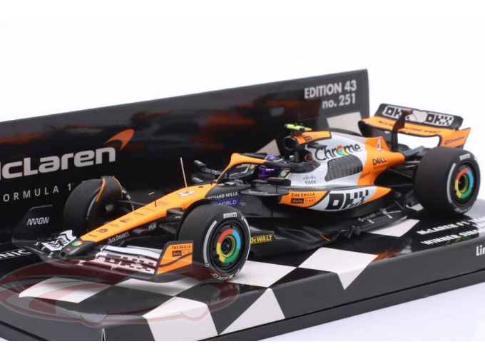 McLaren MCL38 №4 Winner Singapore GP Formula 1 Lando Norris (2024)