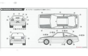 Сборная модель TOYOTA Naniwatomoare AE86 Trueno Mabo Ver. Racing Team Treason