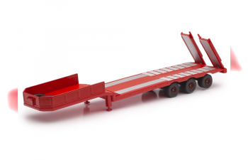 BERLIET TR 280 седельный тягач с полуприцепом (Трал), красный