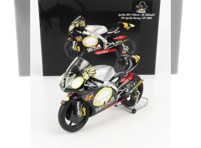 APRILIA Rsv250 Ms №3 250cc (2002) World Champion Marco Melandri, Black Red