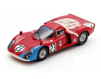 ALFA ROMEO T33.2 Team Autodelta Spa N 23 24h Daytona (1968) Mario Andretti - Lucien Bianchi, Red Blue