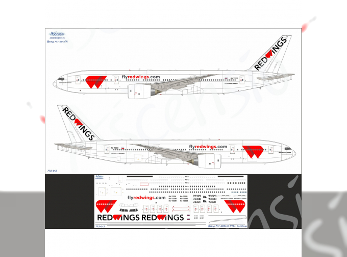 Декаль для 777-200 RedWings