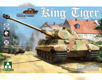 Сборная модель  WWII German Heavy Tank Sd.Kfz.182 King Tiger Porsche Turret w/interior [without Zimmerit]
