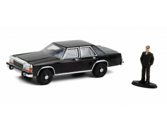 FORD LTD Crown Victoria с фигуркой 1987 Black  