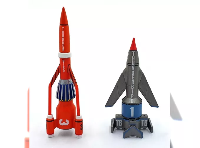 G.ANDERSON Thunderbirds - Thunderbird 1 - Thunderbird 3, Red Silver