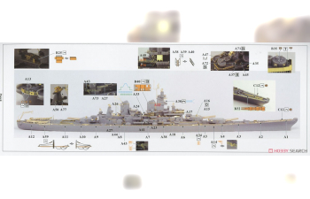 Сборная модель USS New Jersey BB-62 1945 Deluxe Edition