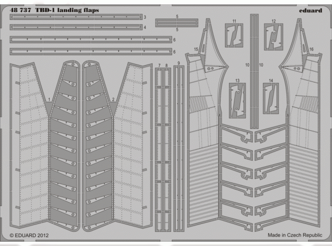 Фототравление TBD-1 landing flaps