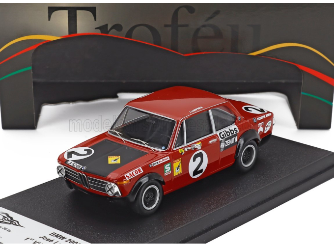 BMW 2002 Ti №2 Winner Rally Vila Real (1969) Jose Lampreia, Red Black