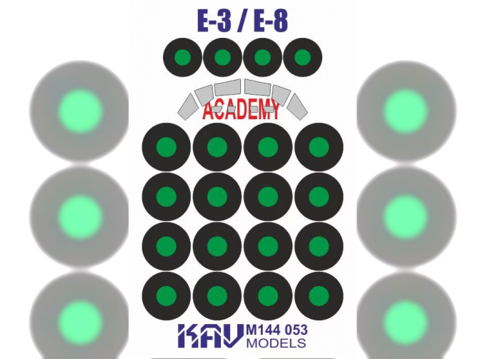 Маска окрасочная E-3G Sentry / E-8 AWAC (Academy/Minicraft)