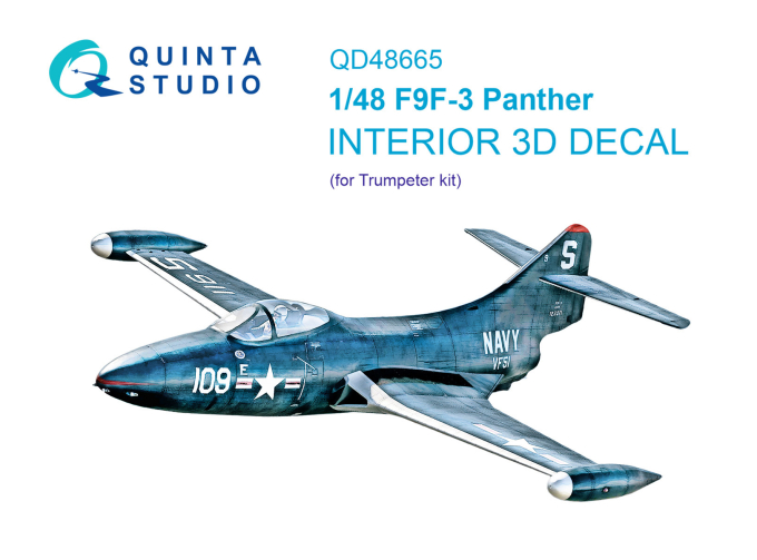 3D Декаль интерьера кабины F9F-3 Panther (Trumpeter)