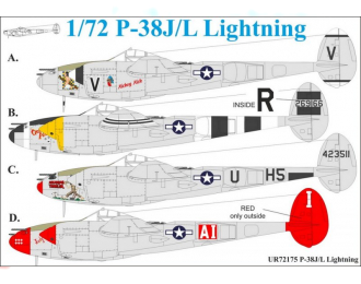 Декаль для P-38J/L Lightning