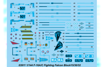 Сборная модель Самолет F-16A/C Fighting Falcon Block 15/30/32