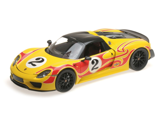 PORSCHE 918 spyder #2 (2015), желтый с красным