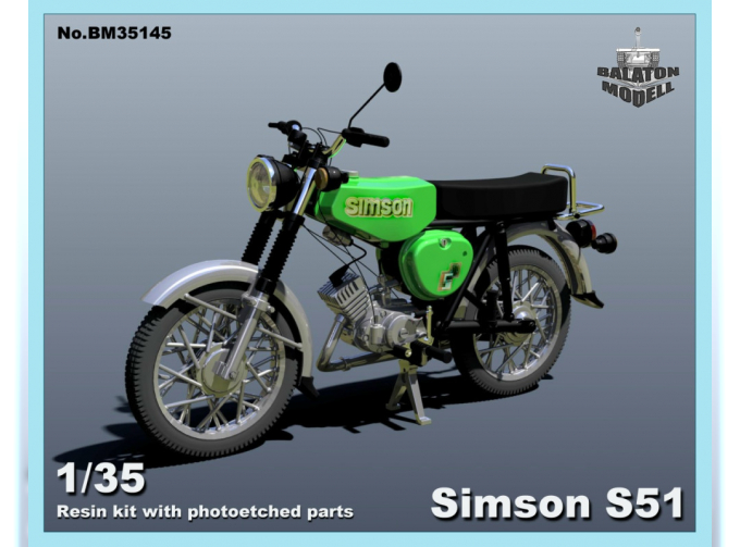 Сборная модель мотоцикл Симсон С51 / Simson S51 motorcycle (BCC)