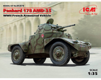 Сборная модель Французский бронеавтомобиль WWII French Armoured Vehicle Panhard 178AMD 35