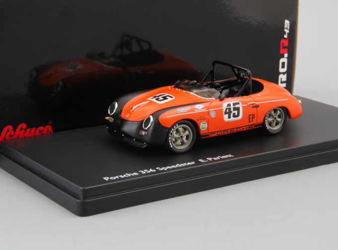 Porsche 356 #45 Speedster owned by Ed Parlett, orange / black