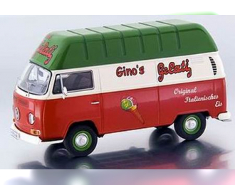 VOLKSWAGEN T2-a box van with high roof «Gino`s Gelati», red