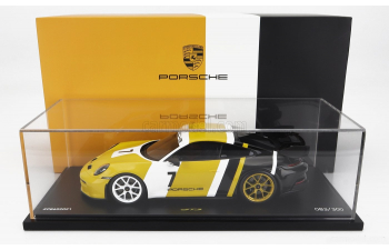 PORSCHE 911 (992) Gt3 №7 Coupe Racing (2022) Paolo Barilla - Con Vetrina - With Showcase, Yellow Black