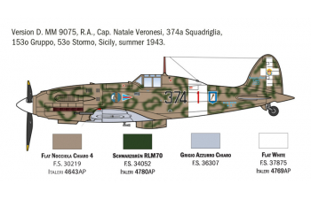 Сборная модель MACCHI Mc.202 Folgore Wwii - Italian Army 1940 