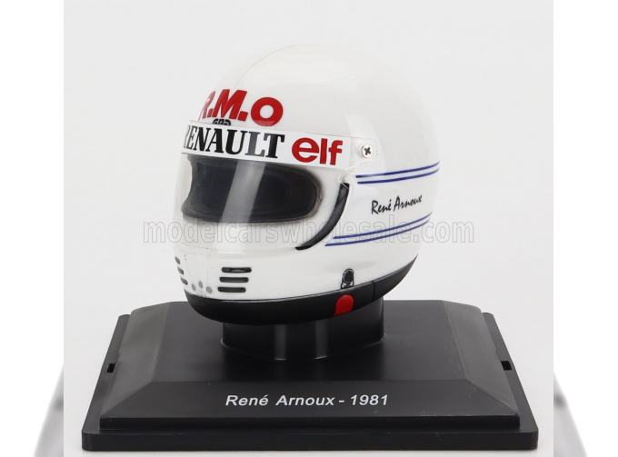 HELMET F1 Casco - Renault Re20b N16 Season (1981) Rene Arnoux, White