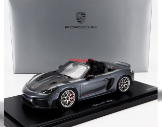 PORSCHE 718 (982) Spider Rs 2024 - Con Vetrina - With Showcase, Grey Black