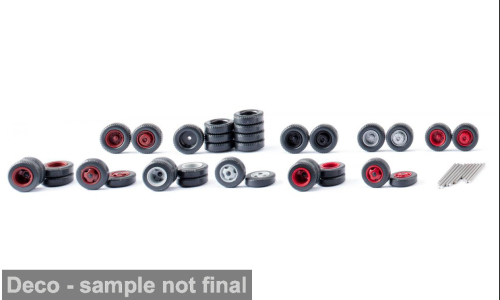 Zubehör Ersatzräder und -achsen für Schnelllaster, hellblau/schwarz, 1952