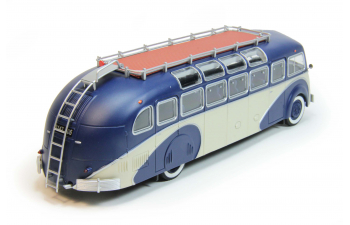 AUTOCAR de Ligne Isobloc Panoramique avec Galerie (1938), blue