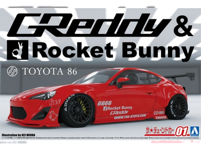 Сборная модель Toyota 86 12 GReddy&Rocket Bunny Enkei Ver.