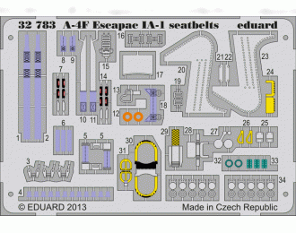 Фототравление привязные ремни A-4F Escapac IA-1 seatbelts