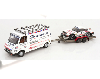 PORSCHE 911 SC Rally Portugal Set with Citroen C35 and Trailer, Therier/Vial (1981), Almeras