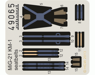 Фототравление для MiG-21 KM-1 seatbelts FABRIC