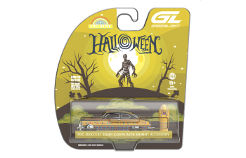 MERCURY Eight Coupe, Mummy Tribute with Mummy Accessory *Halloween Monster Edition* (1950), black / yellow