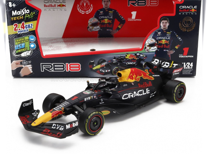 RED BULL F1 Rb18 Team Oracle Red Bull Racing N 1 World Champion Season (2022) Max Verstappen, Matt Blue Yellow Red