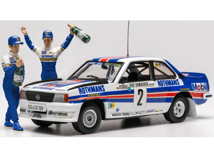 OPEL Ascona 400 №2 Walter Röhrl / Christian Geistdörfer, Rally Monte Carlo (1982), white / blue / red