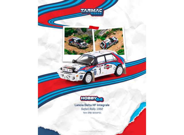 Lancia Delta HF Integrale #1 Juha Kankkunen/Juha Piironen Safari Rally, white/red/blue 1992