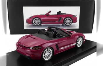 PORSCHE Boxster 718 (982) Spider (2022) - Con Vetrina - With Showcase, Ruby Star