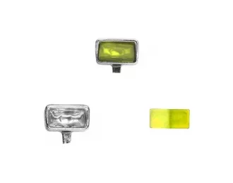 Комплект противотуманных фар PAL 4шт- хром / желтый