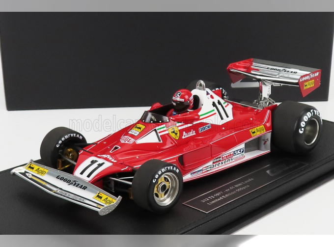 FERRARI F1 312t2 Scuderia Ferrari Sefac Team N 11 Niki Lauda (with Pilot Figure) 1977 World Champion - Con Vetrina - With Showcase, Red