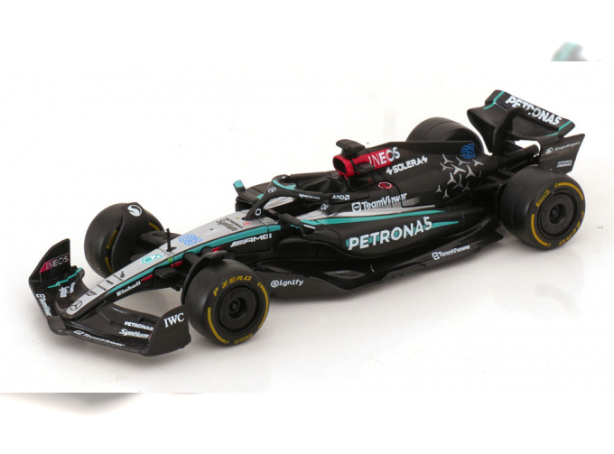 MERCEDES GP F1 W15 Eq Performance Team Amg Petronas Motorsport №63 Season (2024) George Russell, Black Silver Green
