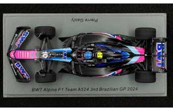 ALPINE F1 A524 Team Bwt Alpine №10 3rd Brazilian Gp (2024) Pierre Gasly, Black Blue Pink