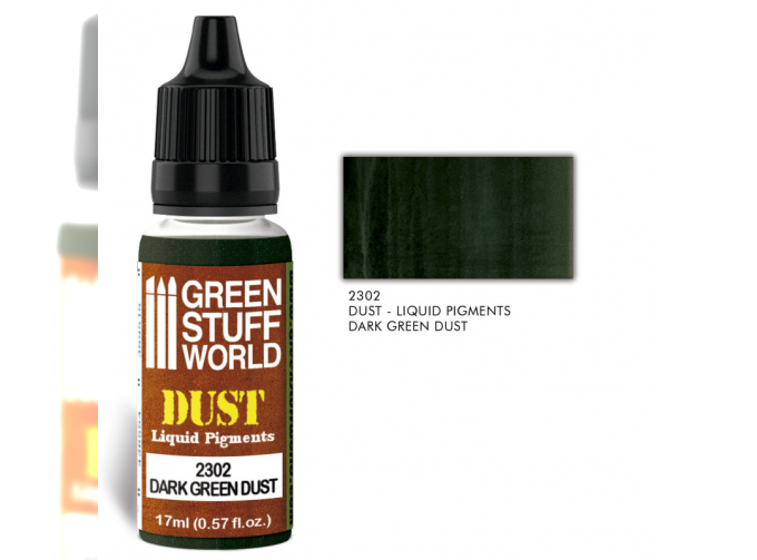 Жидкий пигмент - ТЁМНО-ЗЕЛЕНАЯ ПЫЛЬ, 17 мл / Liquid Pigments DARK GREEN DUST