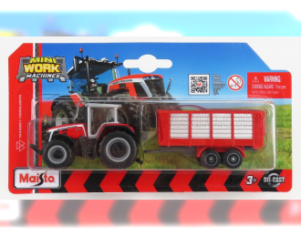 MASSEY FERGUSON 8s.265 Tractor With Trailer (2020), Red Silver