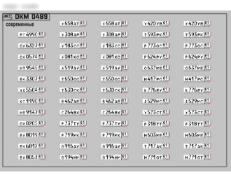 Набор декалей Номерные знаки России Ростовская область (100х70)