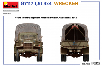 Сборная модель GMC G7117 4x4 Wrecker Tractor Military Truck - Telonato - Wwii - 1943