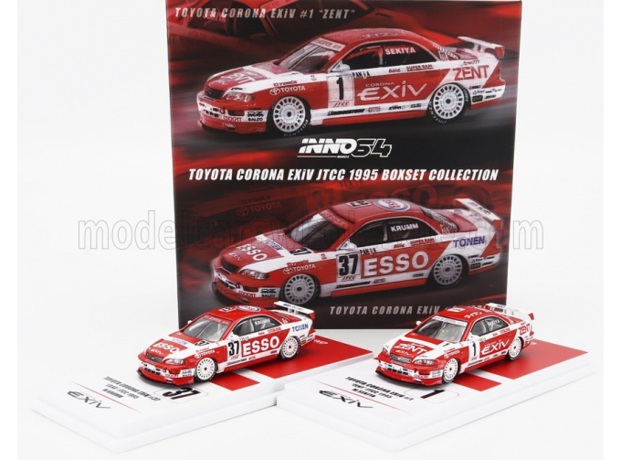 TOYOTA Set 2x Corona Exiv Zent №1 Racing + Esso №37 Racing (1995), Red White