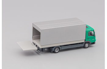 MERCEDES-BENZ Atego '04 Planen-LKW Ladebordwand "Polizei Dortmund", green / grey